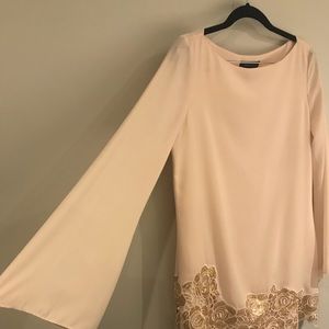 Nude Marciano dress with amazing sleeves